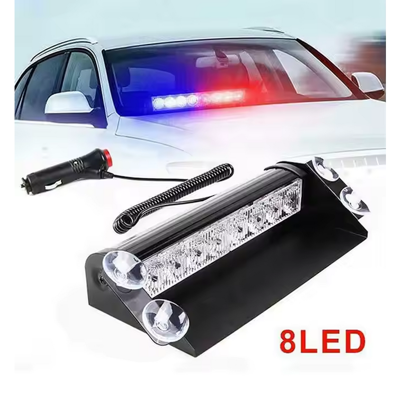Car LED Strobe Light - Manufacturer - Red/Blue Yellow/White 12V Dash Windshield Flash Warn