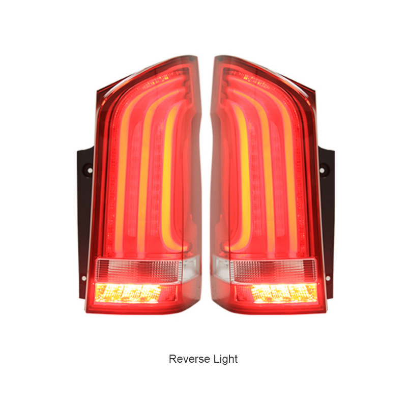 LED Tail Light Assembly - Manufacturer - Mercedes Vito 16-21 V260 Red Lens Flowing Turn