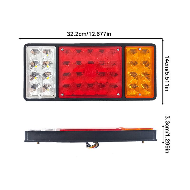 Amber Tail Light - Manufacturer - 36LED 12V 10W 700lm Lorry Camping Car 2-Year Warranty
