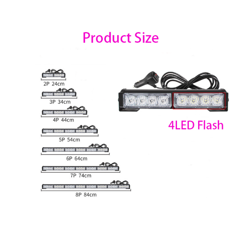LED Strobe Light Bar - Manufacturer - Hilmo LED-002 12W 365 Days Red Blue Car Truck Warn