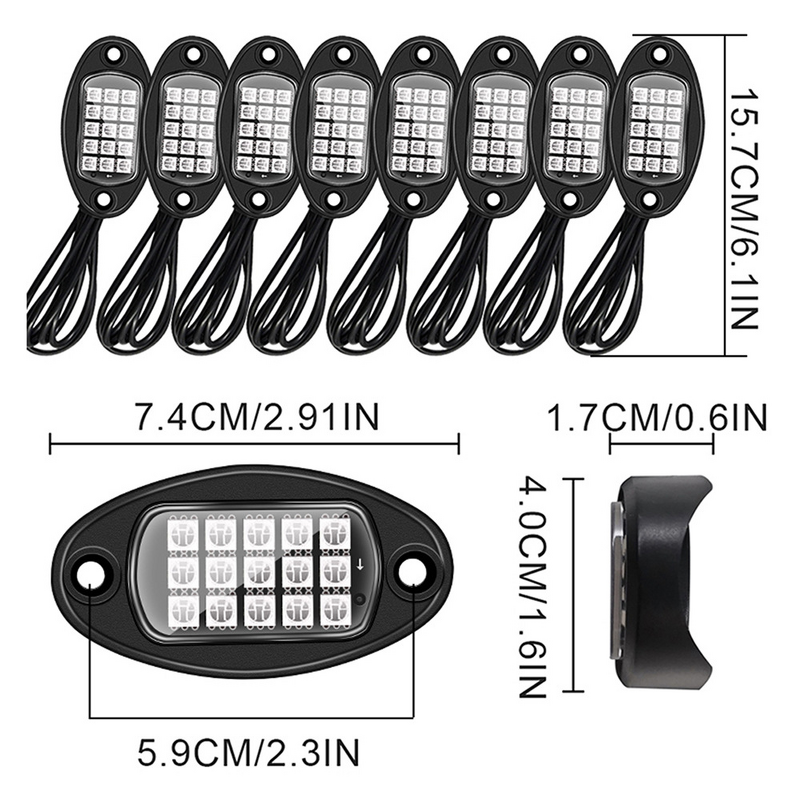 RGB Chassis Light - Manufacturer - Cross-Border Off-road Car Remote App Voice Atmosphere