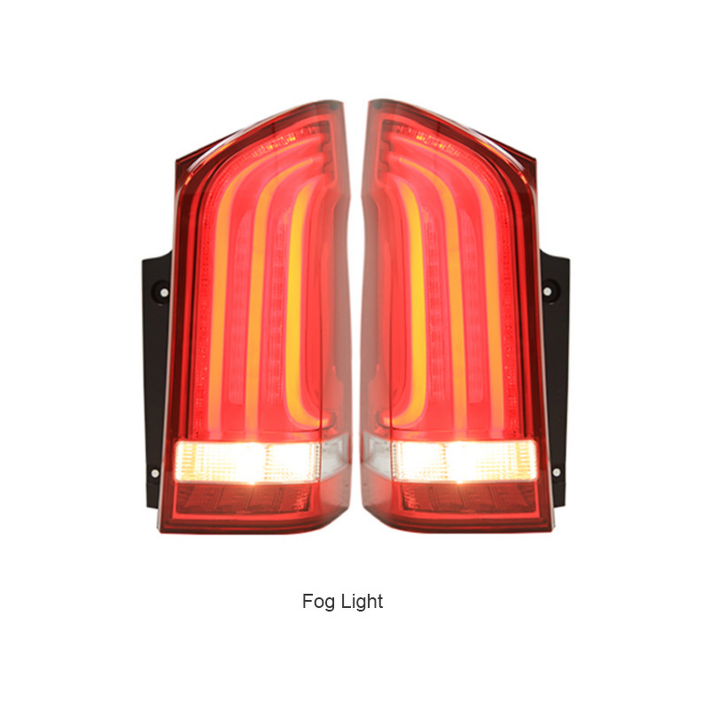 LED Tail Light Assembly - Manufacturer - Mercedes Vito 16-21 V260 Red Lens Flowing Turn