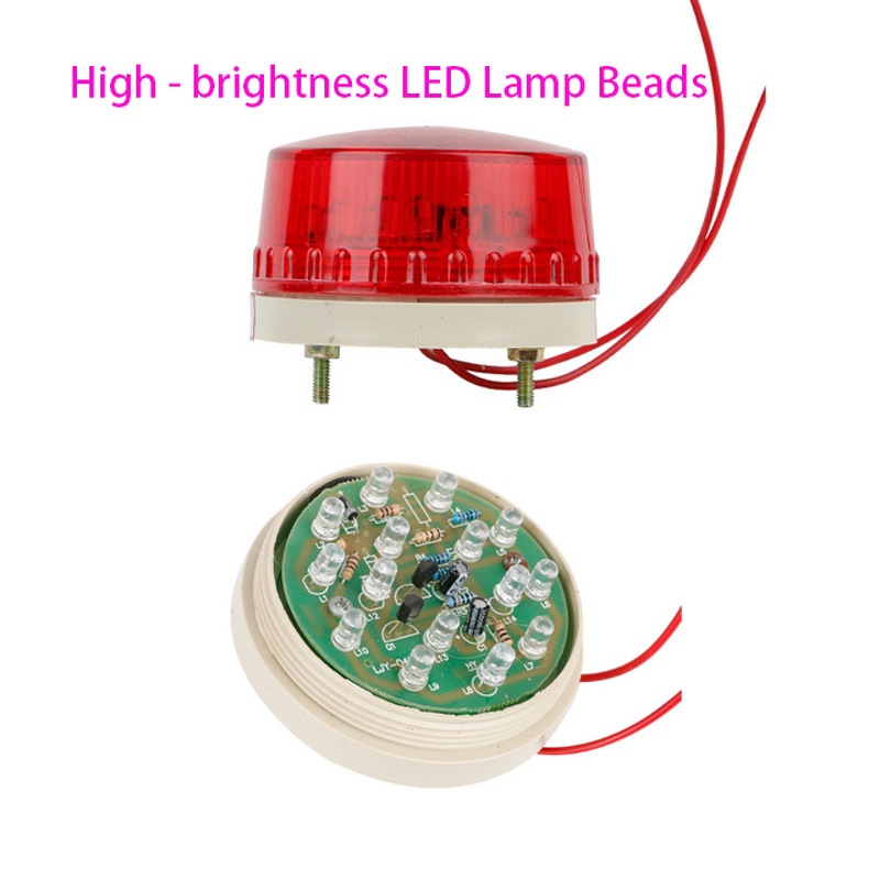 LED Strobe Beacon Light - Manufacturer - IP67 12V-24V Red Home Security Alarm Flashing