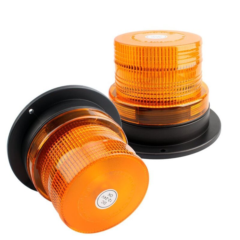 LED Strobe Beacon - Manufacturer - 12V 12W Car Truck Red Magnetic Roof 6-Month Warranty