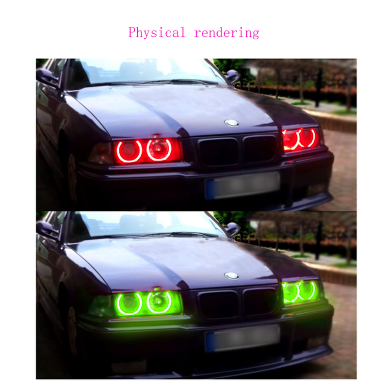 RGB Angel Eye Light - Manufacturer - 12V 7 Color 5050 LED 4X131mm RC Car E36 E46 Deco