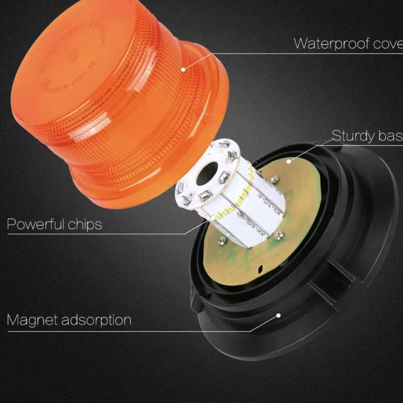 Forklift Warning Light - Manufacturer - 24LED 960LM 10-110V Yellow 3 Modes PC Construction