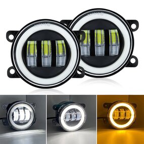 LED Fog Lamp - Manufacturer - 3.5 Inch 60W 6000lm DRL Angel Eye Halo Ring 12V Waterproof