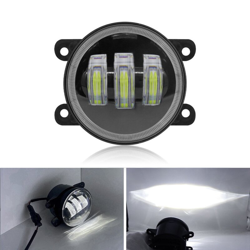 LED Fog Lamp - Manufacturer - 3.5 Inch 60W 6000lm DRL Angel Eye Halo Ring 12V Waterproof