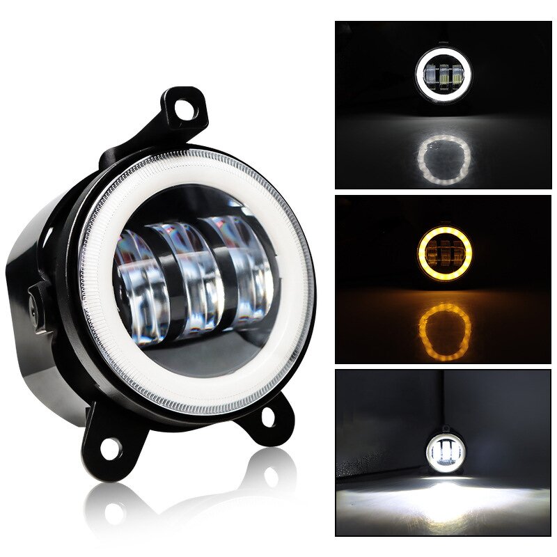 LED Fog Lamp - Manufacturer - 3.5 Inch 60W 6000lm DRL Angel Eye Halo Ring 12V Waterproof
