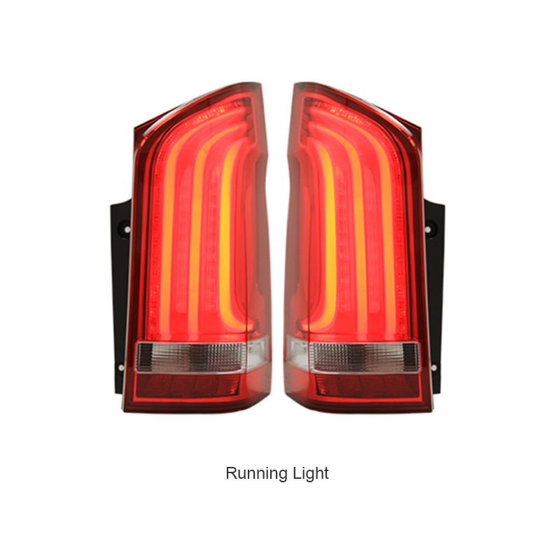 LED Tail Light Assembly - Manufacturer - Mercedes Vito 16-21 V260 Red Lens Flowing Turn
