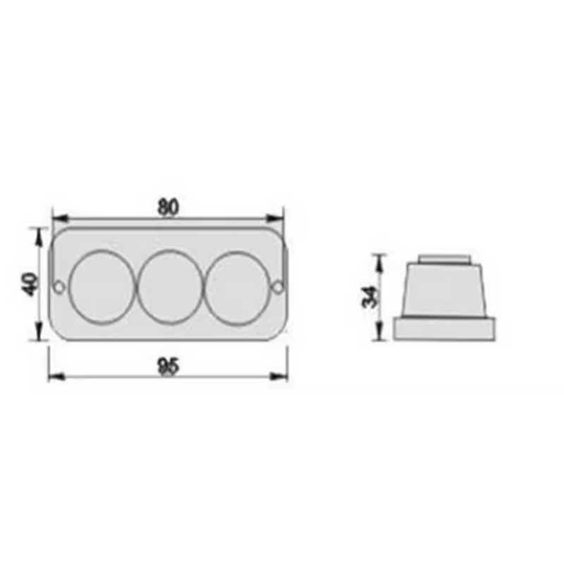 3LED Strobe Light - Manufacturer - Ice Blue Europe Indonesia Motorcycle Vehicle Grille