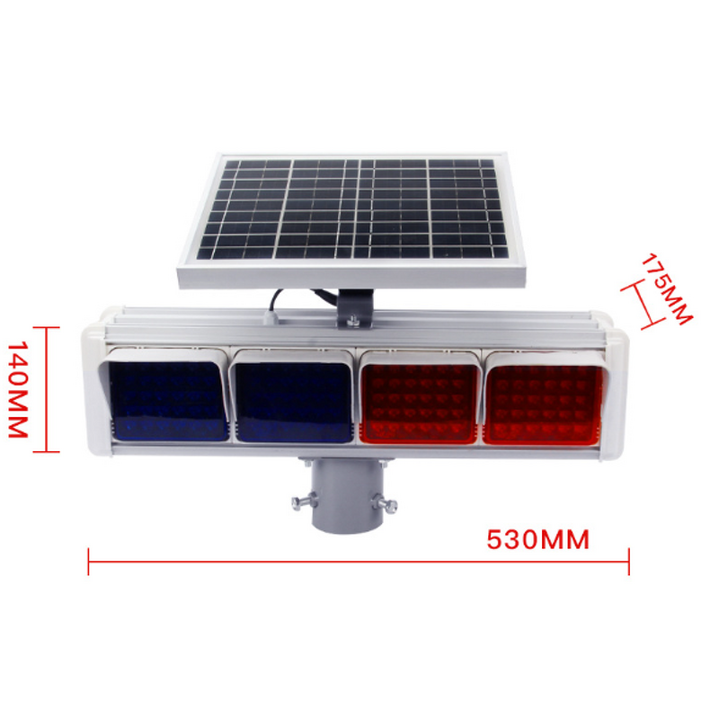 Solar Traffic Warning Light - Manufacturer - Emergency Road Safety Red Blue Strobe Motorway