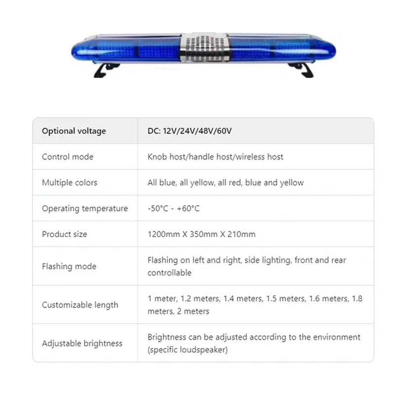 LED Warning Light Bar - Manufacturer - DC12V 1.2m Full-size Green Special Headlights Flash