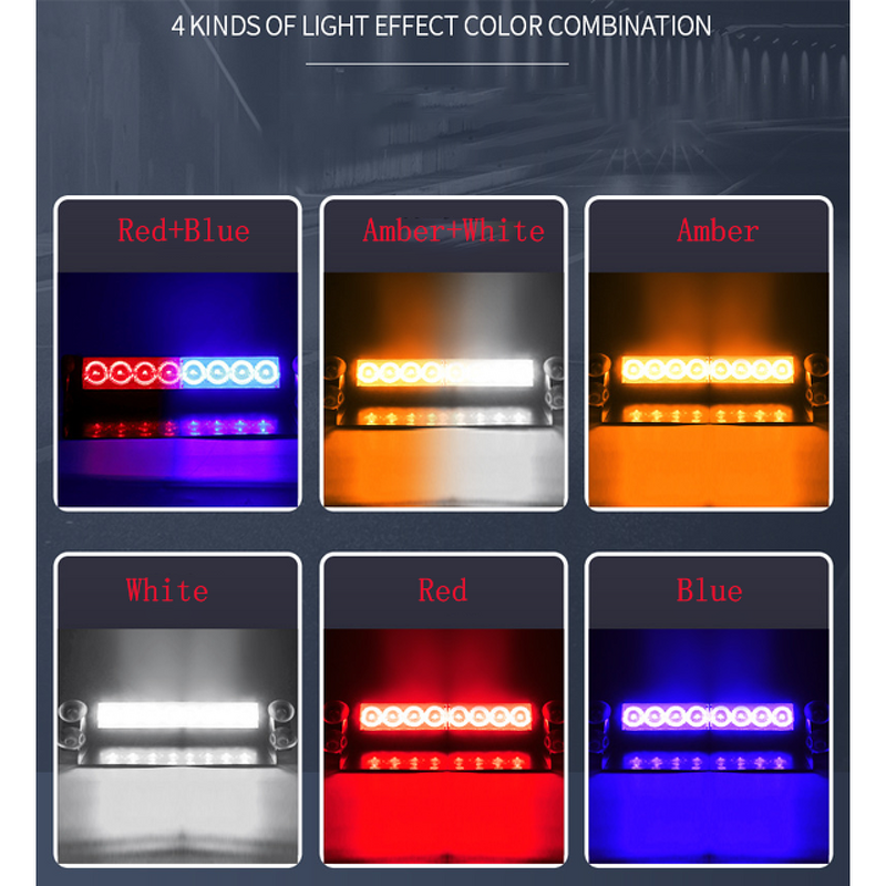 Car Dash Strobe Light - Manufacturer - HILMO 8 LED Day Running Flash 12V Truck Emergency