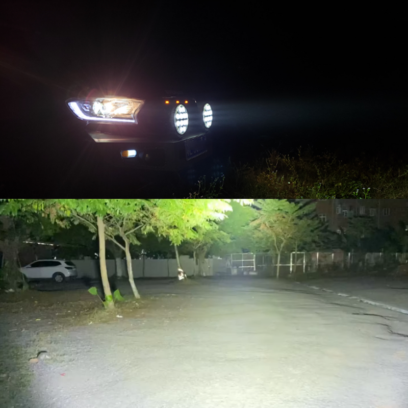 Off Road LED Light - Manufacturer - 120W 9inch Amber DRL 6000LM 4000K Round Car Lamp