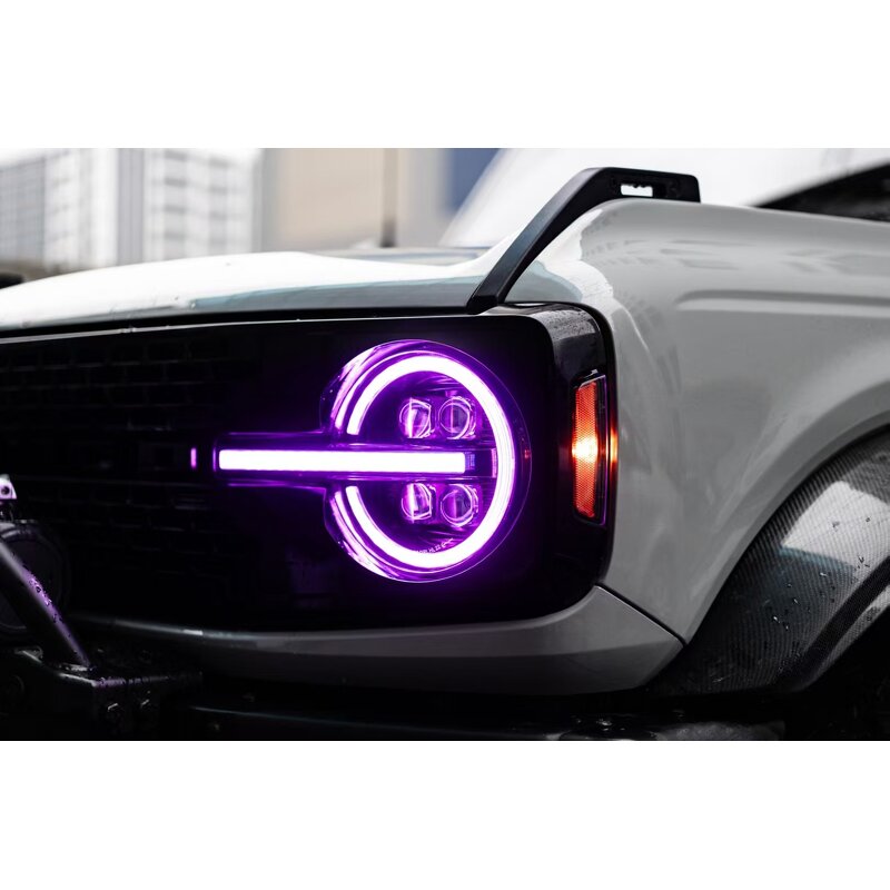 LED Headlights - Manufacturer - BRONCO RAPTOR 2/4 Door 12V 6000K Plug and Play Front