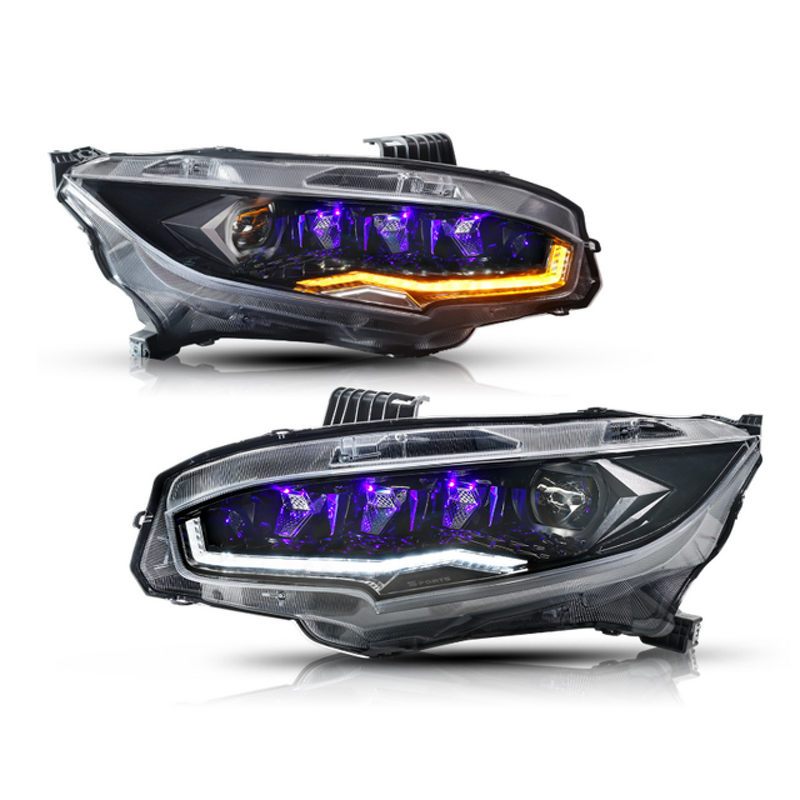 LED Headlamp Assembly - Manufacturer - 6000K 10th Gen 2016-2020 Plug & Play Dynamic