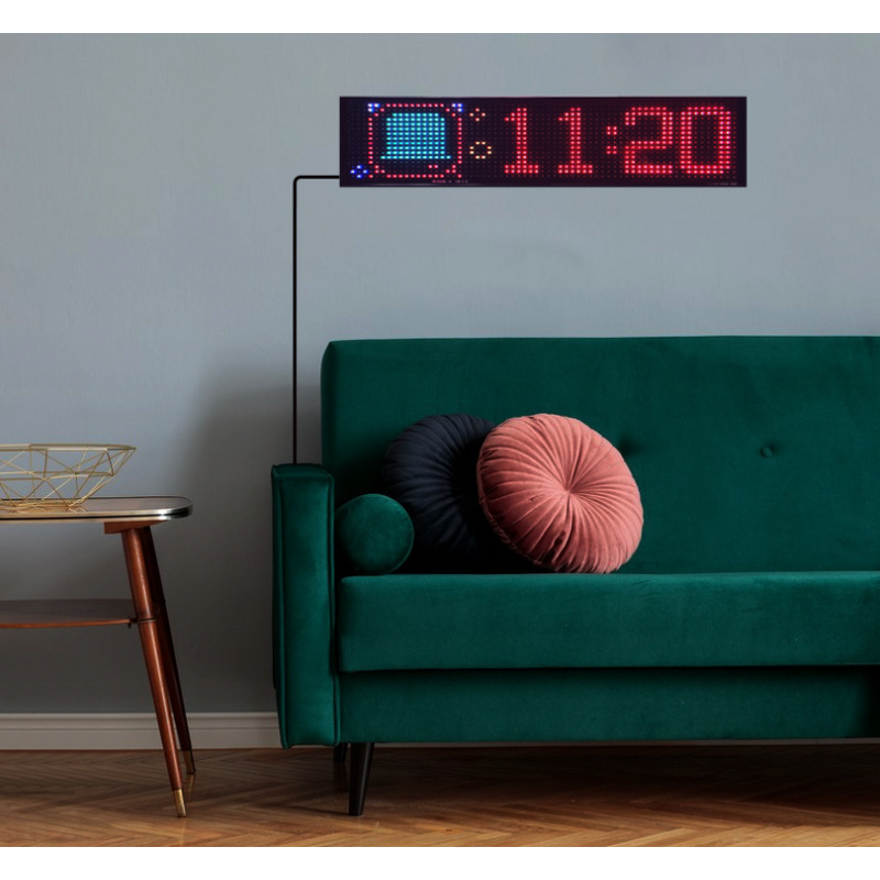 RGB LED Matrix Panel - Manufacturer - Custom Animation 24V Programmable Devil Eye App Logo