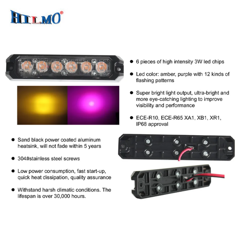 LED Light Head - Manufacturer - HILMO Emergency Beacon Patrol Vehicle Surface Mount Flash