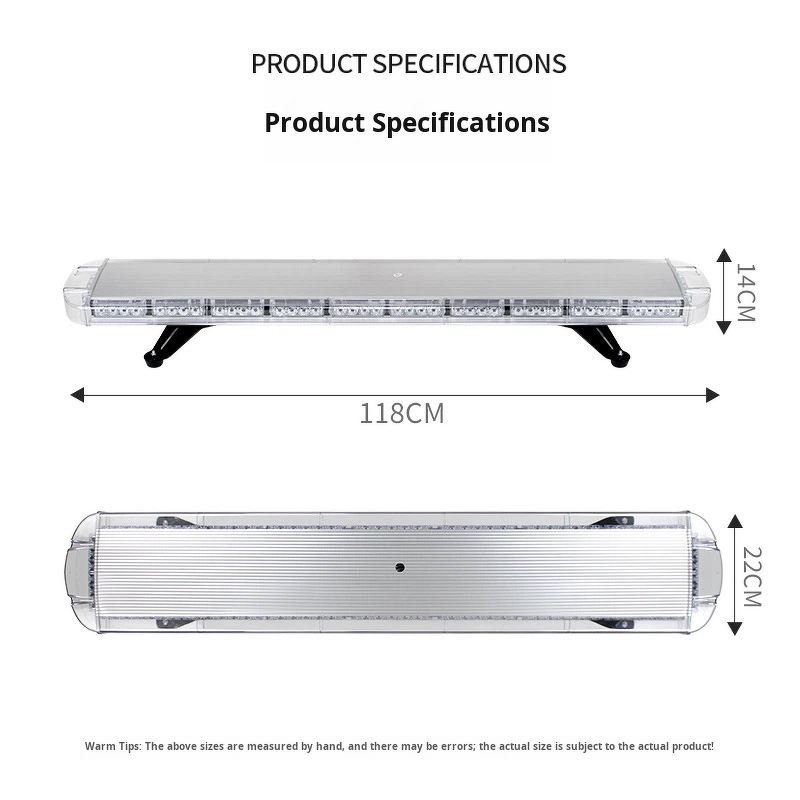 Car Roof Strobe Light - Manufacturer - 88W 88LED 12-24V Engineering CNC Truck Rescue Signal