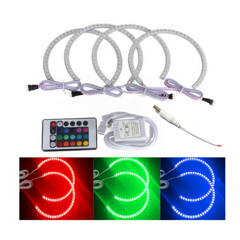 RGB Angel Eye Light - Manufacturer - 12V 7 Color 5050 LED 4X131mm RC Car E36 E46 Deco