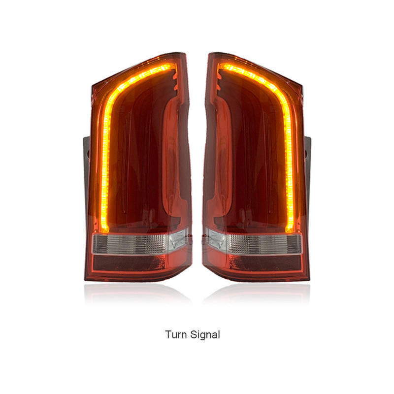 LED Tail Light Assembly - Manufacturer - Mercedes Vito 16-21 V260 Red Lens Flowing Turn