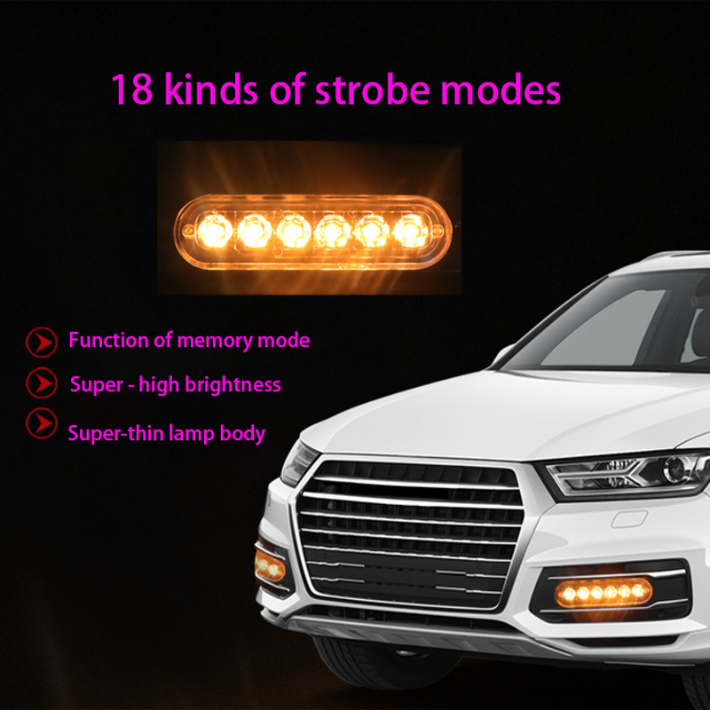 Warning Strobe Light - Manufacturer - HILMO 6Led 18W 3030 12V/24V Truck SUV Multi-Modes