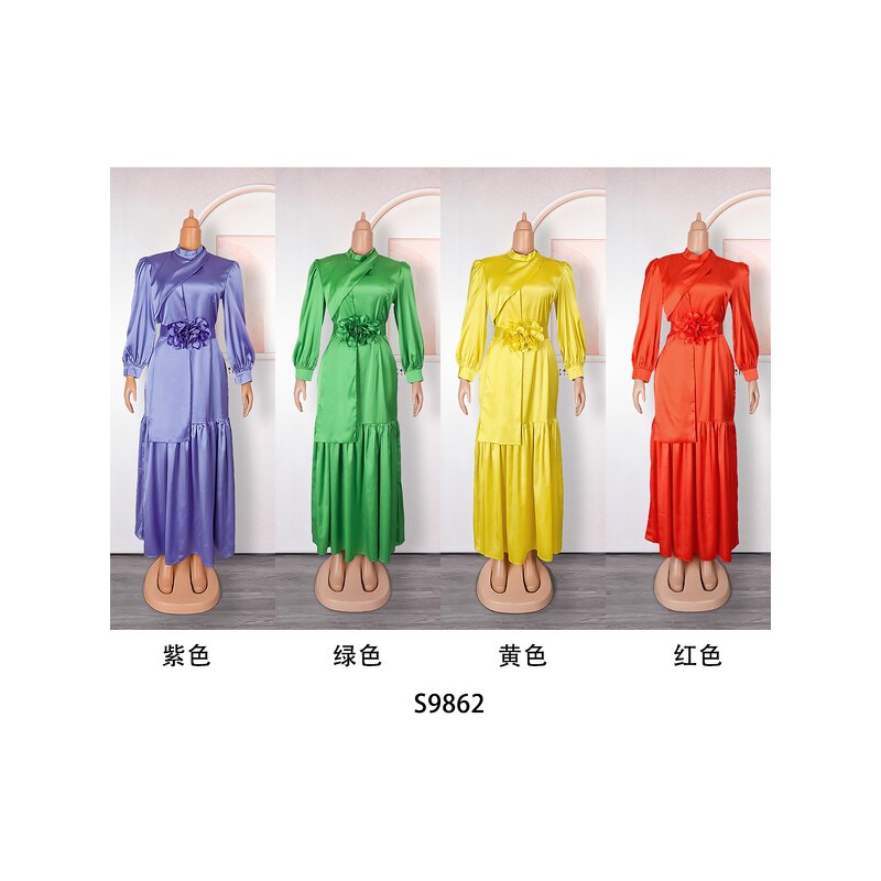 Dubai Turkey Muslim Gown - Manufacturer - MD Plus Size African Long Sleeve Evening Dresses