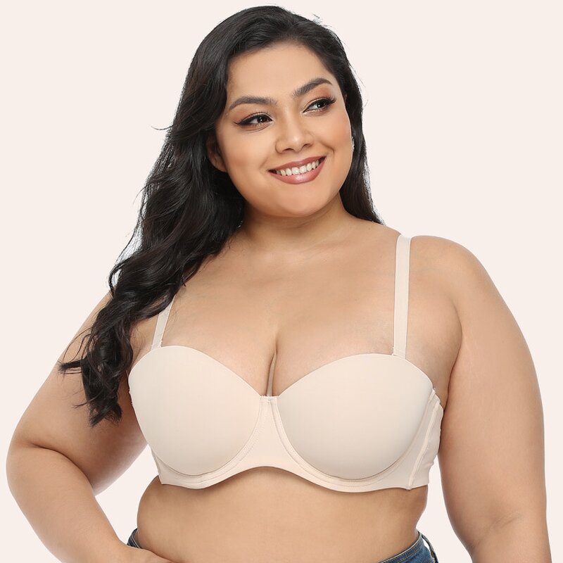 Non-strapless Seamless Bra - Manufacturer - Large Size Non-silicone Non-slip B C D E Cup Underwear