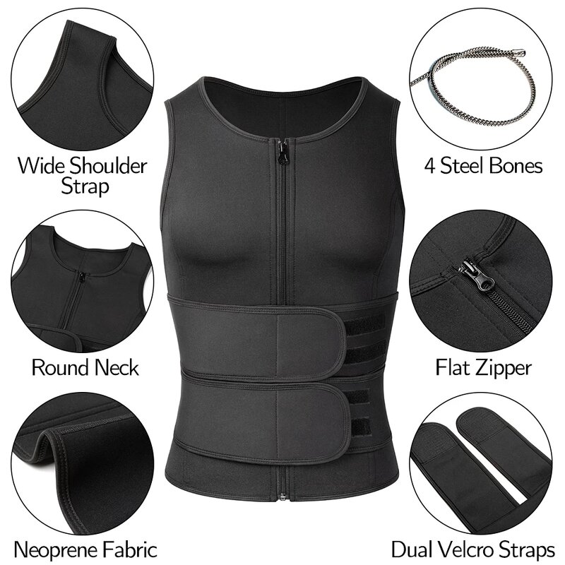 Men Sauna Suit Sweat Vest - Manufacturer - Waist Trainer Weight Loss Fat Burner Workout Tank