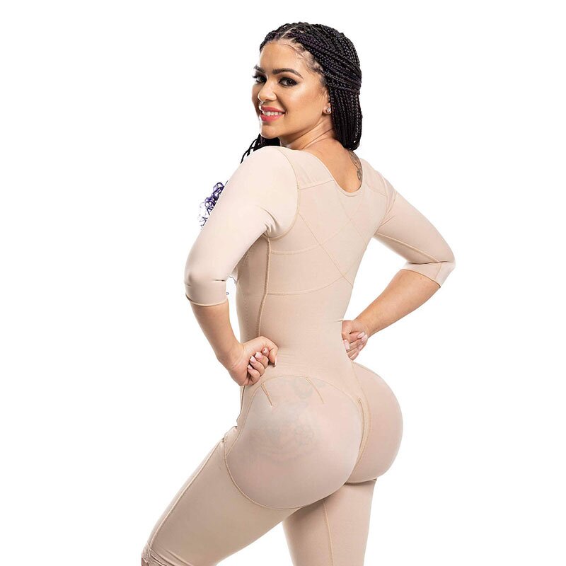 Sleeved Post Op Fajas - Manufacturer - No Bra Crotch Zipper Slimming Bodyshaper Women Underwear