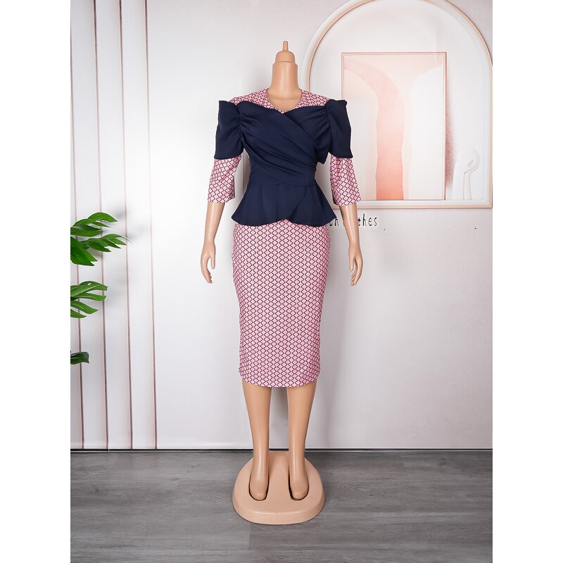 MD African Bodycon Gown - Manufacturer - Plus Size Wedding Party Long Luxury Ankara Dress