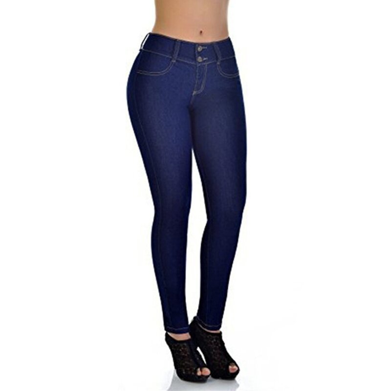 Wholesale Colombian Jeans - Manufacturer - Brand Stretch High Waist Denim Pencil Pants for Women