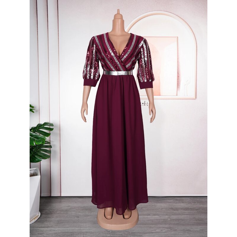 African Sequin Evening Gown - Manufacturer - MD 2023 Plus Size Wedding Party Bodycon Dashiki