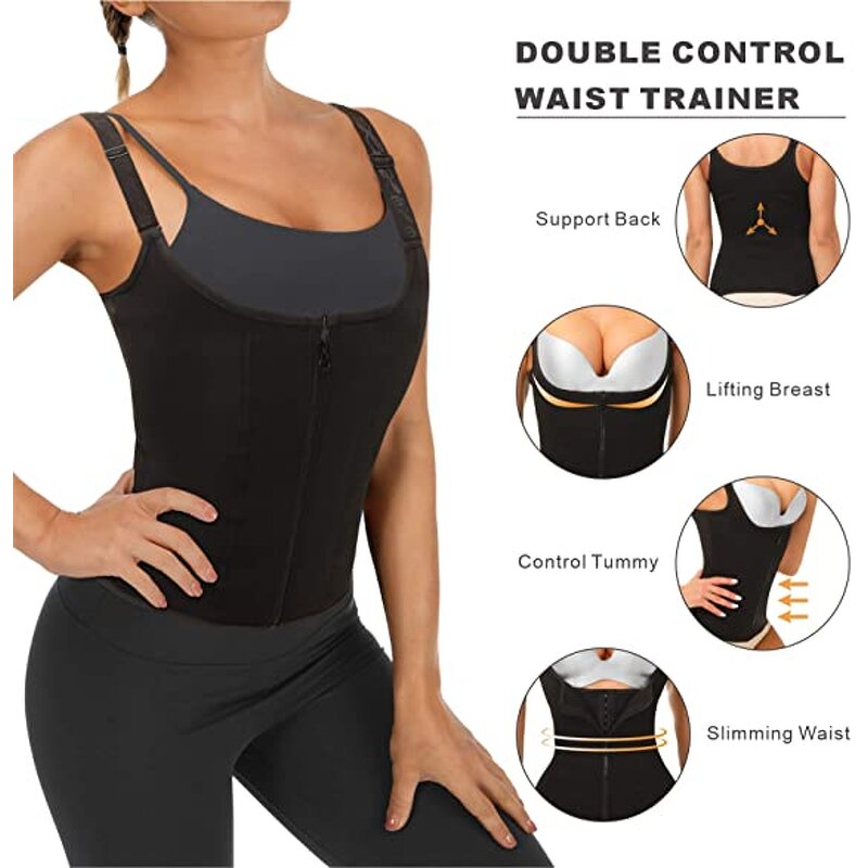 Waist Trainer Corset Vest - Manufacturer - ChaoRong Zipper Cincher Tummy Control Sports Girdle