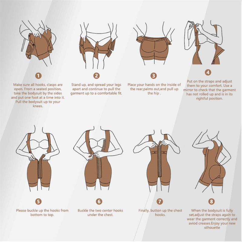 Knee Long Shapewear - Manufacturer - Multicolor Open Chest Postpartum Corset Waist Trainer Panties