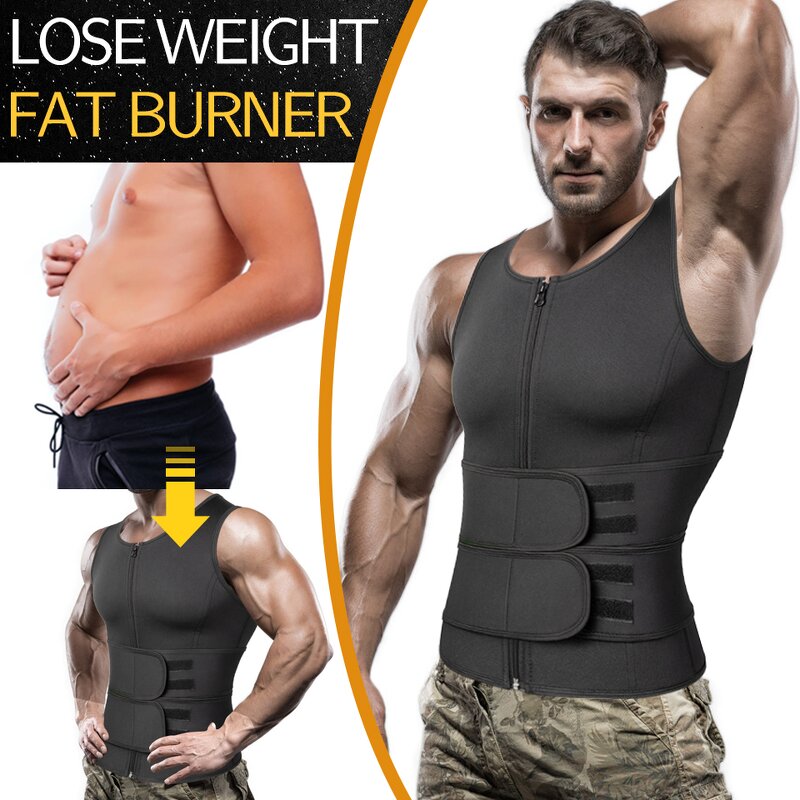 Men Sauna Suit Sweat Vest - Manufacturer - Waist Trainer Weight Loss Fat Burner Workout Tank