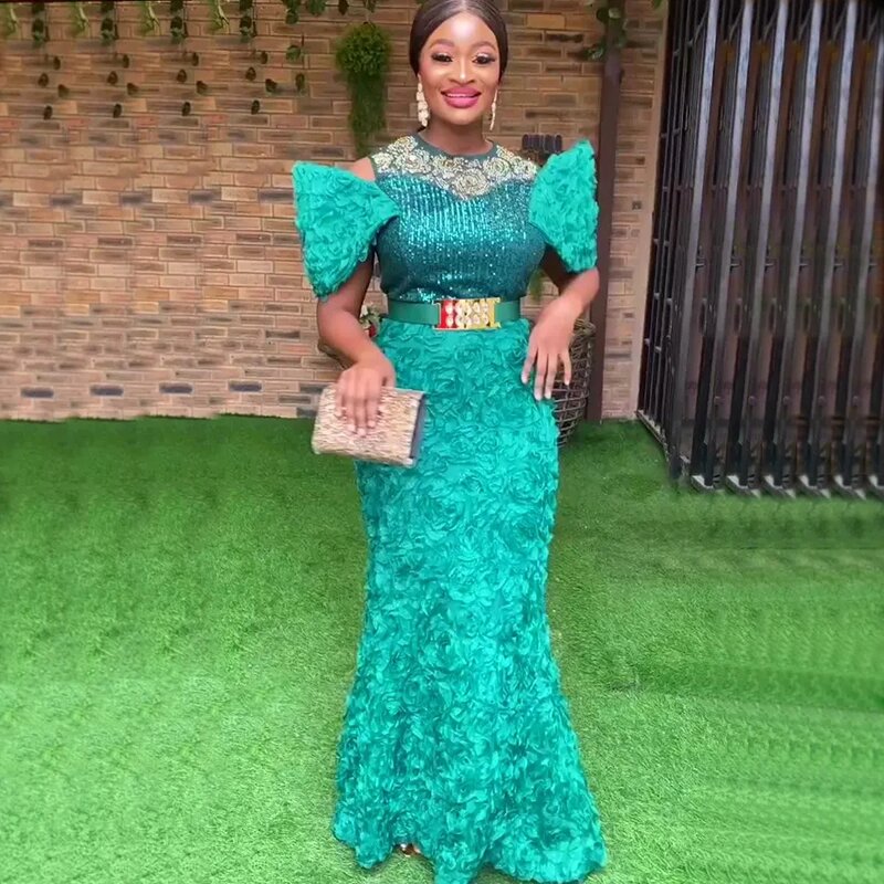 Turkey African Sequin Gown - Manufacturer - Plus Size Elegant Wedding Party Long Ankara Dress