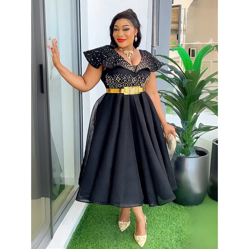 Turkey Dashiki Evening Gown - Manufacturer - 2024 Plus Size African Wedding Party Ankara Robe