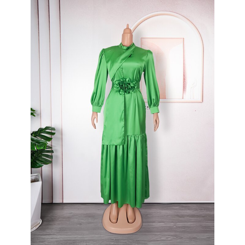 Dubai Turkey Muslim Gown - Manufacturer - MD Plus Size African Long Sleeve Evening Dresses