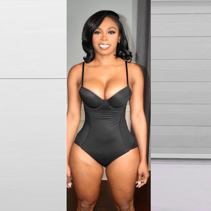 Custom V Neck Shapewear - Manufacturer - Private Label Sexy Sling Push up Thong Bodysuit Outfit