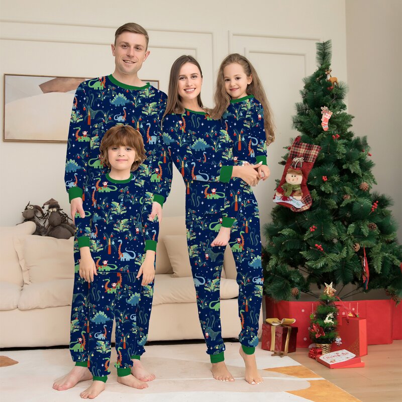 Family Christmas Pajamas - Manufacturer - Cotton Printed Dinosaur Baby Dog European Cross-border