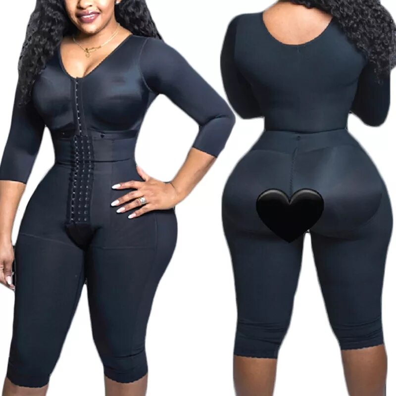Compression Body Shaper - Manufacturer - High Spandex Knit Flat Belly Full Body Slim Logo Bodysuit