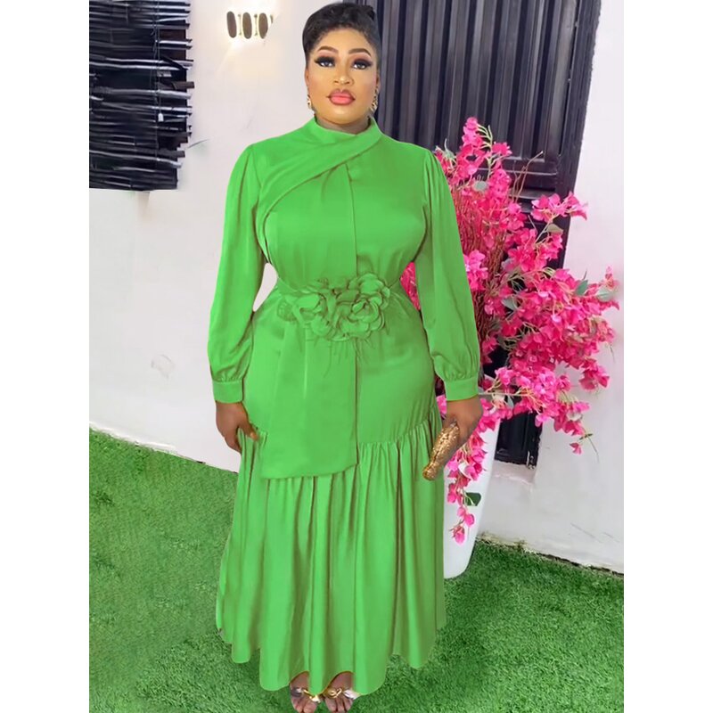 Dubai Turkey Muslim Gown - Manufacturer - MD Plus Size African Long Sleeve Evening Dresses