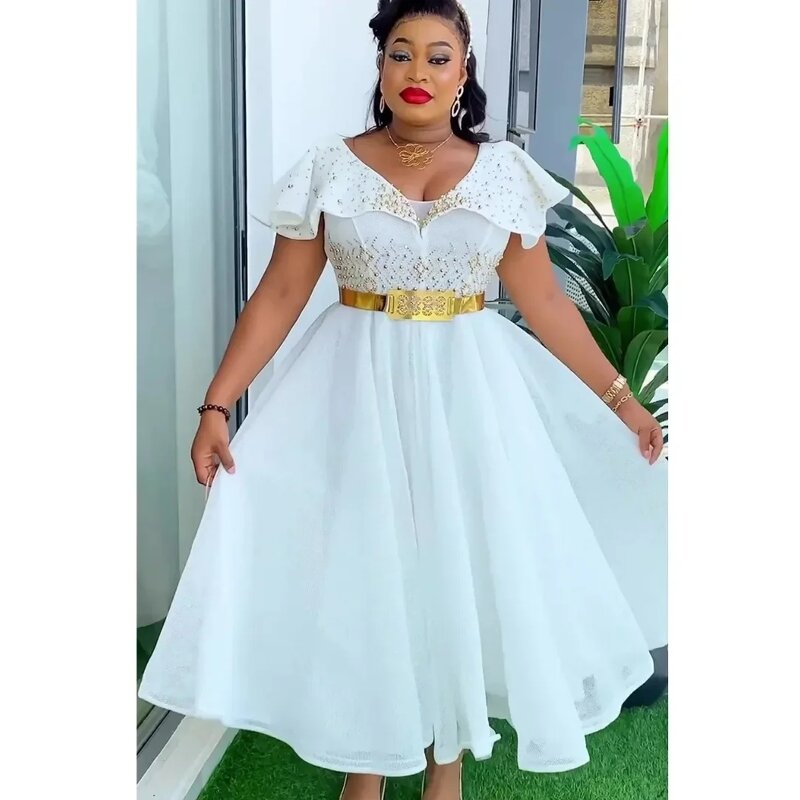 Turkey Dashiki Evening Gown - Manufacturer - 2024 Plus Size African Wedding Party Ankara Robe