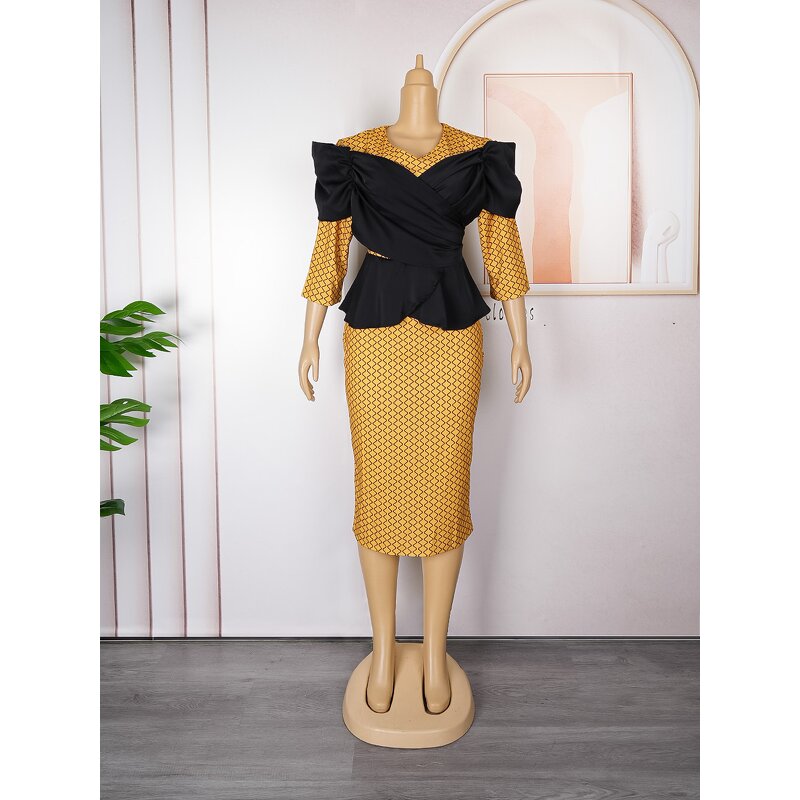 MD African Bodycon Gown - Manufacturer - Plus Size Wedding Party Long Luxury Ankara Dress