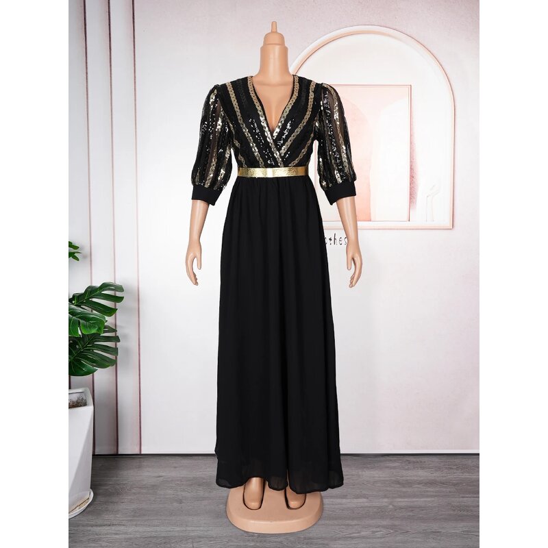 African Sequin Evening Gown - Manufacturer - MD 2023 Plus Size Wedding Party Bodycon Dashiki