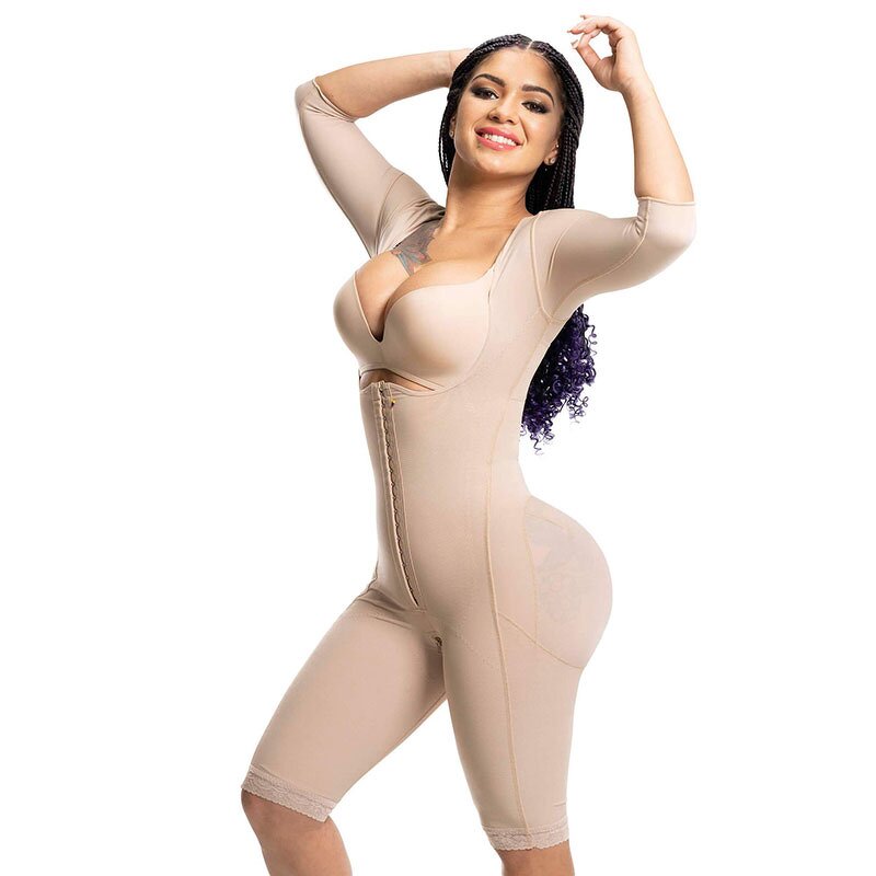 Sleeved Post Op Fajas - Manufacturer - No Bra Crotch Zipper Slimming Bodyshaper Women Underwear