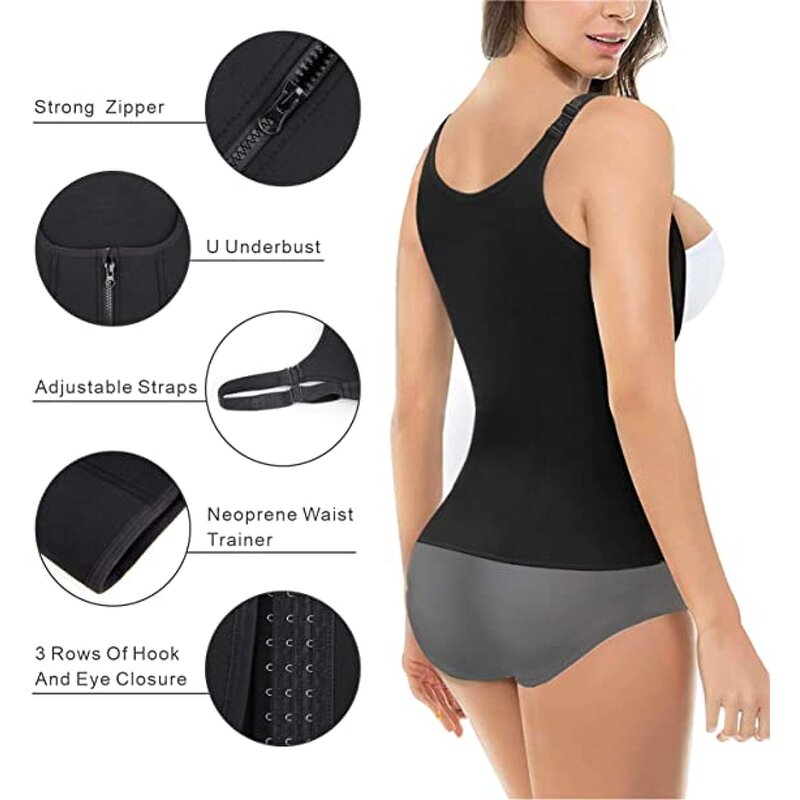 Waist Trainer Corset Vest - Manufacturer - ChaoRong Zipper Cincher Tummy Control Sports Girdle