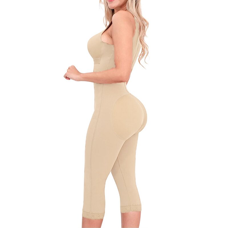 Long Pants Shapewear - Manufacturer - Cinta Modeladora Feminina Side Zipper Thigh Slimmer Bodysuit